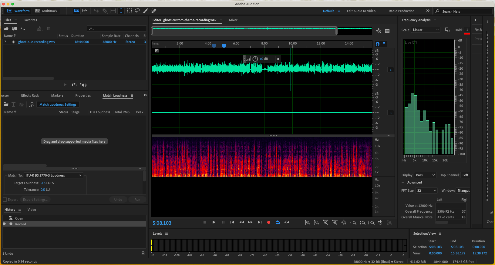 Ghost theme development — Audio recording.